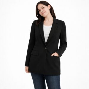 Black By Moussy Long Sleeve Single Button Blazer Black 2